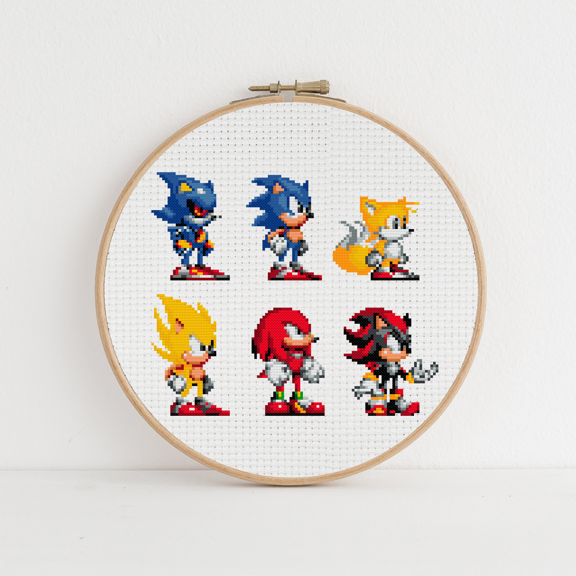 Sonic cross stitch. Sonic characters cross stitch pattern